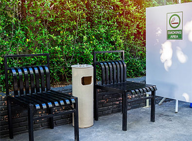 outside smoking area